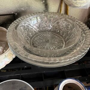 Elegant Clear Glass Bowl Set